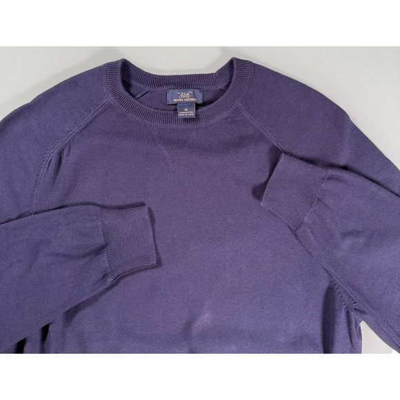 Brooks Brothers 346 Mens M Purple Crewneck 100% Cotton pullover Sweater - Picture 1 of 14